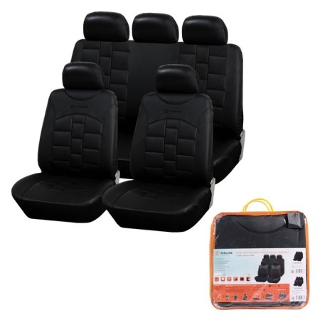 Universal Monarch seats, 11 objects, eco -leather, black