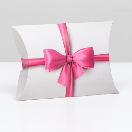 Folding box, pillow, "pink bow" 19 x 14 x 4 cm,