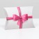 Folding box, pillow, "pink bow" 19 x 14 x 4 cm,