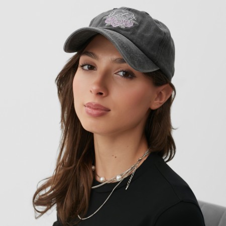 Women's cap "Heart" Minaku, col. Black, Rr. 58