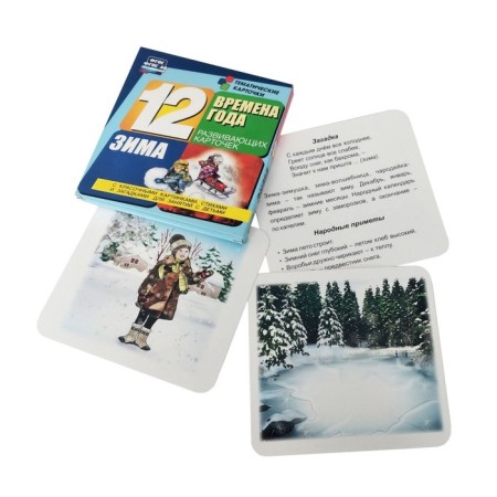 Seasons. Winter. 12 training cards-6
