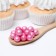 Sprinking confectionery with soft center "Pearls" raspberry 12-13 mm 50g