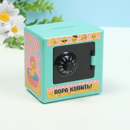 Piggy bank Plastic "Safe. Ducks Millionaries" MIX 8.5x6x8.5cm-1