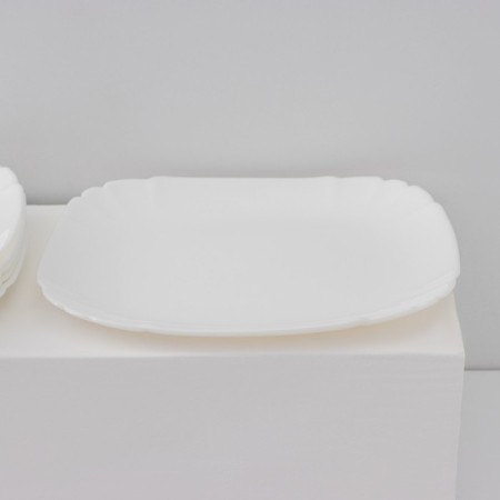 A set of dessert plates Luminarc Lotusia, d = 20.5 cm, glass ceramic, 6 pcs, white color-1
