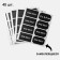 Cretaceous price tags "rectangle" self -adhesive, black color, set 5 sheets 5 × 3.5 cm