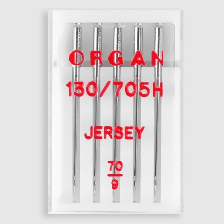 Needles for household sewing machines, for Jersey, No. 70/10, 5-2