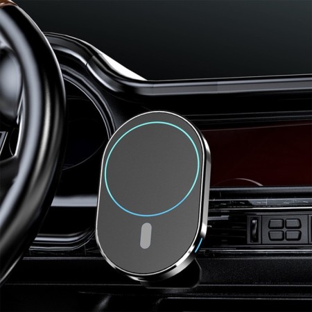 The car holder X19, wireless charging, compatible with Magsafe, 15 W, black