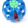 Ball for cats with a bell, blue