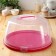 Cake with a lid, double -sided, d = 33 cm, color mix