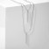 Pendant "chain" totem, edges, color silver, 70 cm