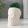 Kashpo concrete "Prometheus" height 6.5 cm, width 5 cm white with moss (moss green. Stabilizir)