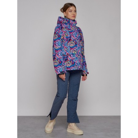 Ski jacket female winter, size 42, blue color-10