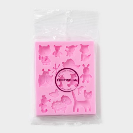Mold Dolyana "Beasts", 9.5 × 7.5 × 1 cm, pink color-4