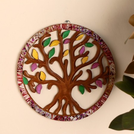 Panel wall "Tree of life" wood, glass 30 cm