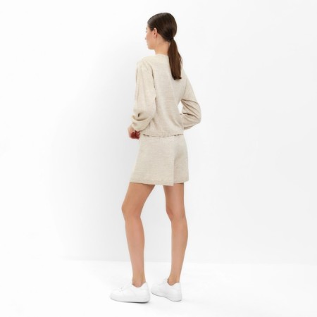 Female set (jumper, shorts) minku: casual collection beige color, river 46-3