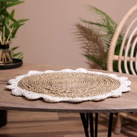 Wicker rug round 35 cm-4