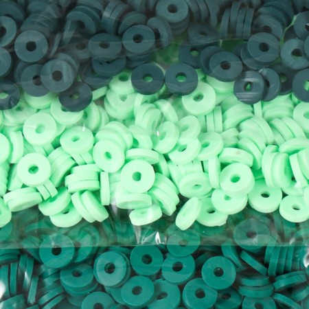 Beads for PVC "Green Forest" 5 colors x 10 g 0.6 cm-1
