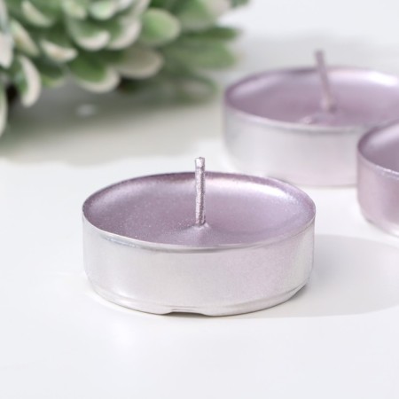 Candle in the Gilsa "Puck", Pink, 6 pcs-2