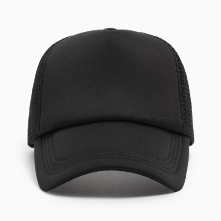 Baseball cap with minaku grid, black color, size 56-58-3