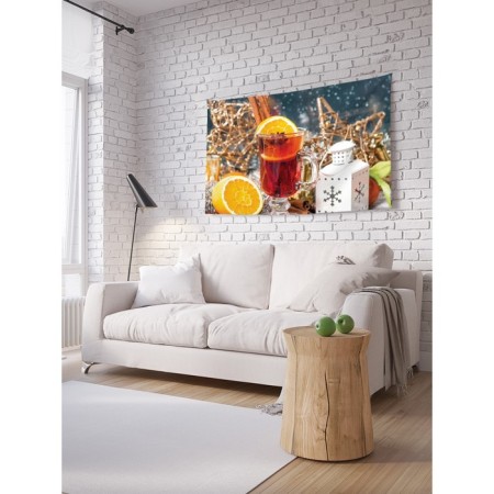 Decorative panel with photo printing “The mood to warm up”, horizontal, size 100x150 cm