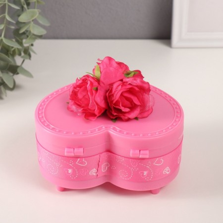 Musical Mechanical Mechanical "Tender Roses" Raspberry 12x13.5x10.5 cm-2