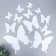 Magnet Plastic "Butterfly Double Wings" White Set 12 pcs