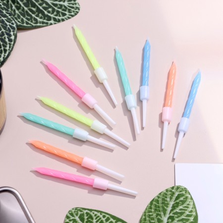 Candles for the Neon cake, 10 pcs, mix, 7 cm