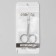 Manicure scissors for cuticles, bent, narrow, 9.3 cm, silver color