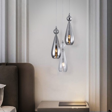 Suspended lamp with iLario glass ceiling, 40W, E14, 31x31 cm-4