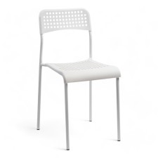 The mesh stool is white