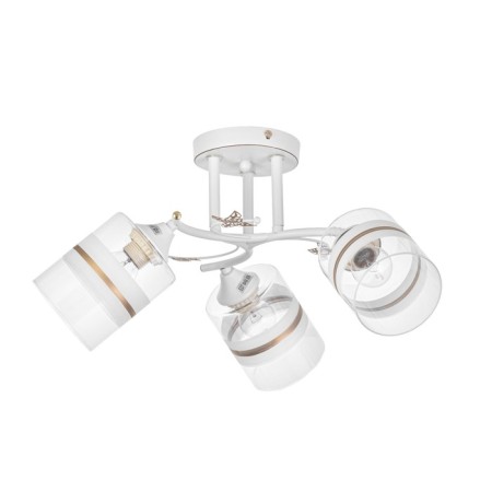 MIA chandelier 3x60W E27 white, gold 52x18x24cm