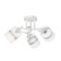 MIA chandelier 3x60W E27 white, gold 52x18x24cm
