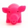 A grunting toy "cheerful pig" for dogs, 15 cm, pink