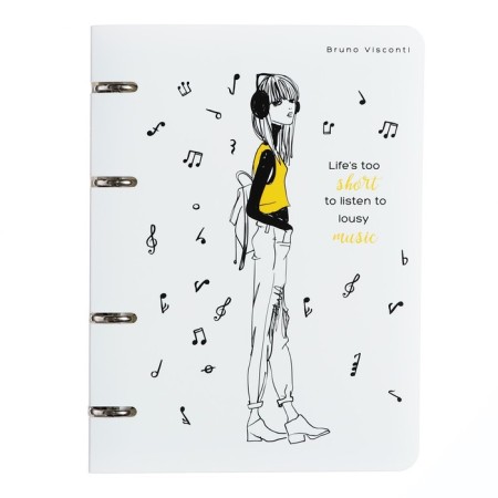 Notebook on rings, 80 sheets in the line "Littleman", plastic cover, replaced block 70 g/m2