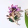 Brooch "Flower" Field, color in gold