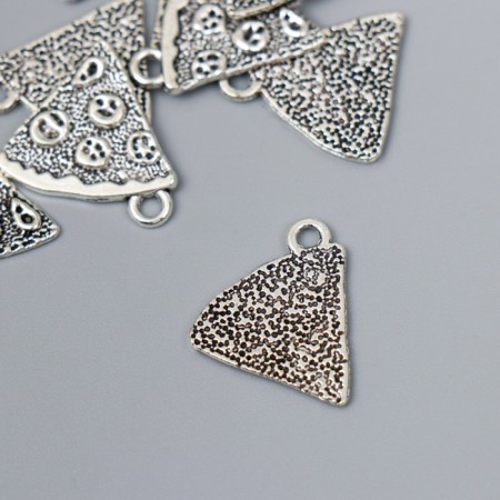 Decor for creativity Metal "A piece of pizza" silver G116B813 2x1.9 cm-1