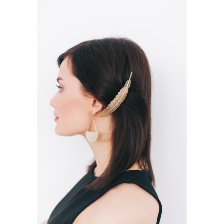 Liberty-automatic hairpin "Liberty" feather, 11 cm, gold-4
