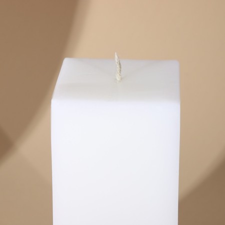 Interior candle white with concrete (Potal), 6 x 6 x 14 cm-2