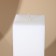 Interior candle white with concrete (Potal), 6 x 6 x 14 cm