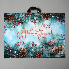 Blue spruce package, polyethylene with a loop pen, 71 x 55 cm, 90 μm