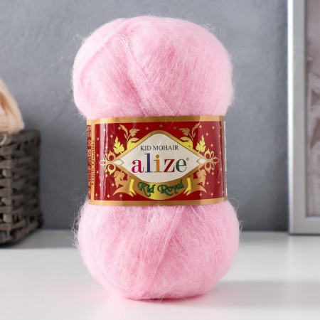 Yarn "Kid Royal 50" 62% moher, 38% polyamide 500m/50g (143 light pink)