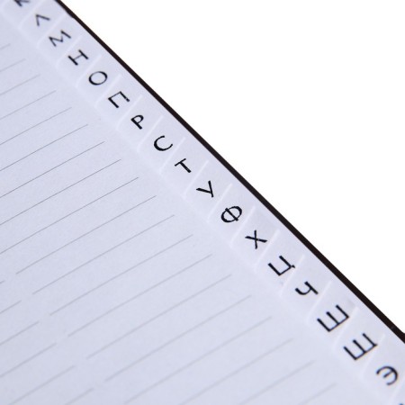 Telephone book A5, 64 sheets DEVENTE.Wild, hard -leather cover, cream block 70 g/m2, dark brown-3