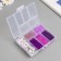 Glass 8/0 in the box "purple" beads + thread 0.8 mm 5 m 12x8.4x2.2 cm