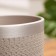 Flower pot "Brussels" gray silver cylinder No. 3, 2.6 liters