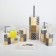A set of accessories for the bathroom "Geometry", 6 items (soap dish, 2 dispensers for soap, 2 glasses, ruff)