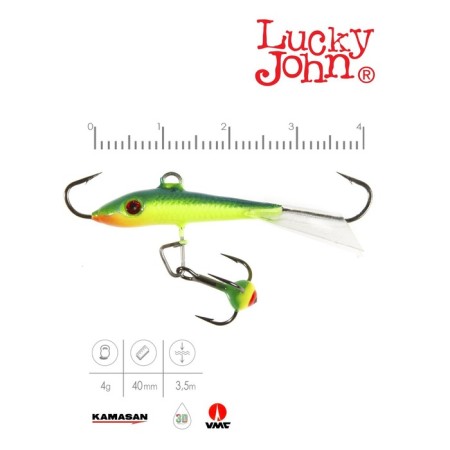 Balancir Lucky John Fin 3 + tee, 4 cm, color 29 blister-1