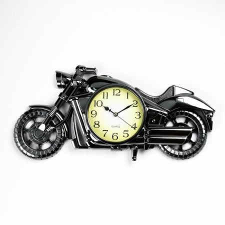 Wall clock, series: transport, "bike", discrete move, 1AA, D-12.5 cm, 45 x 22 cm