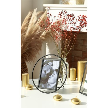 Photo frame Metal in 1 photo 10x15 cm "Loft. Circle" black 19.5x19.5x2 cm-5