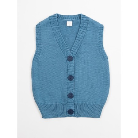 Vest for girl Knit Mild, height 146 cm, blue color-6
