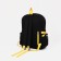 School backpack from textiles on lightning, 6 pockets, black color